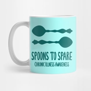 Spoons To Spare - Chronic Illness Awareness (Teal) Mug